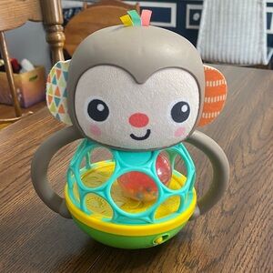 “5/$20” Bright Starts baby monkey rattler toy with sound